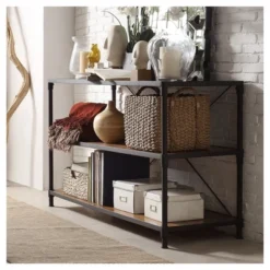 Webster Mixed TV Stand For TVs Up To 50" Brown - Inspire Q -Lush Living Store GUEST 6ac04c1d 6b60 4f52 a6ca 18429cae4be8