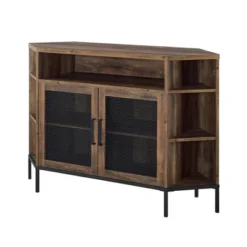 Corner TV Stand For TVs Up To 55" With Metal Mesh Doors - Saracina Home -Lush Living Store GUEST 6ae67eda 98e0 4339 8d27 0a4065c69d8a