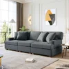 Modern Upholstered 3-Seat Sofa With 4 Pillows-ModernLuxe -Lush Living Store GUEST 6b07997a a481 4c0b bc2c 00d39faa4c2b