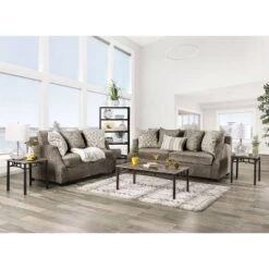 Quavo Upholstered Loveseat Gray - Furniture Of America -Lush Living Store GUEST 6b2d30fc d3e8 4a60 bcb4 0edf120d176d