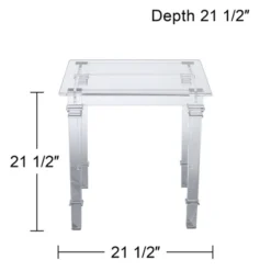 55 Downing Street Tustin Modern Lucite Acrylic Square Accent Side End Table 21 1/2" Wide Clear Tapered Legs For Living Room Bedroom Bedside Entryway 13 55 Downing Street Tustin Modern Lucite Acrylic Square Accent Side End Table 21 1/2" Wide Clear Tapered Legs For Living Room Bedroom Bedside Entryway -Lush Living Store GUEST 6b799e84 3116 4702 b90b 5cd7fbb17233