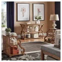 Ravenswood Carved Detail Console Table - Inspire Q® -Lush Living Store GUEST 6b923900 bcb3 48e1 9d9d 82e9bdecbef1