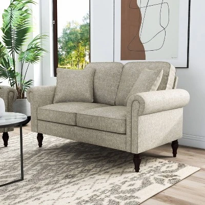Evok Contemporary Chenille Upholstered Loveseat - MiBasics 3 Evok Contemporary Chenille Upholstered Loveseat - MiBasics