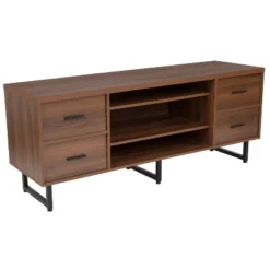 Cambridge Three Shelf And Four Drawer TV Stand For TVs Up To 65" With Square Metal Legs Rustic - Merrick Lane 8 Cambridge Three Shelf And Four Drawer TV Stand For TVs Up To 65" With Square Metal Legs Rustic - Merrick Lane -Lush Living Store GUEST 6bbb2a9d 6697 485a ba50 fe50c56cf711