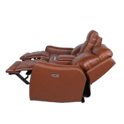 Natalia Power Loveseat Console Recliner Caramel Leather - Steve Silver Co. -Lush Living Store GUEST 6befce12 7c58 4147 9998 17f1f857750d