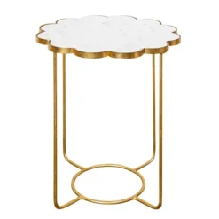 Ophelia White Marble Top Side Accent Table Gold - StyleCraft -Lush Living Store GUEST 6d03fa39 b1b2 403d a308 3d0491fc3000