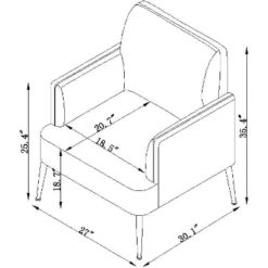 Set Of 2 Rosa Transitional Comfy Living Room Armchair With Metal Legs | ARTFUL LIVING DESIGN -Lush Living Store GUEST 6d67c363 f4a6 41b6 ba3c a289224edb36