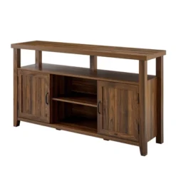 Modern Farmhouse Highboy Double Grooved Door TV Stand For TVs Up To 65" - Saracina Home -Lush Living Store GUEST 6d767402 0da7 4f05 966b 5ffd09494dd1