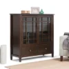 46" Hampshire Solid Wood Tall Storage Cabinet Dark Chestnut Brown - WyndenHall -Lush Living Store GUEST 6dd97427 5be1 474b 91f7 4c283c476afe