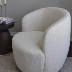 Bella Swivel Barrel Chairs Set Of 2,Modern Soft Touch 28'' Seat Width Boucle Swivel Chairs,Armrest 360° Swivel Nursery Chair-Maison Boucle -Lush Living Store GUEST 6de36c00 d141 44b2 9280 49d2dcf3835f