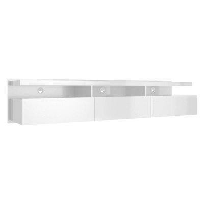 Cabrini Half Floating TV Stand For TVs Up To 65" White Gloss - Manhattan Comfort 5 Cabrini Half Floating TV Stand For TVs Up To 65" White Gloss - Manhattan Comfort - Image 3