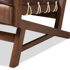 Rovelyn Faux Leather Finished Wood Sofa Brown - Baxton Studio -Lush Living Store GUEST 6e5ce377 188f 4086 97ce 86d67714786e