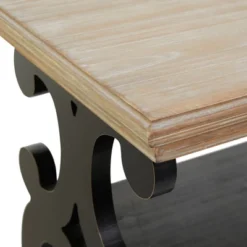 Farmhouse Wood Swirl Console Table Black - Olivia & May -Lush Living Store GUEST 6e9a99f3 f4c0 4651 bbc5 57bd17271e2f