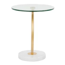 C End Contemporary Table White/Gold - LumiSource -Lush Living Store GUEST 6f6e98be 82bd 4be2 8f5b 0f4f0b2ad721