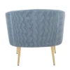 Tania Pleated Waves Accent Chair Light Blue/Gold - Lumisource -Lush Living Store GUEST 6f8fe1cf 6f86 43bb b3c4 c23408509e1c