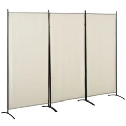 HOMCOM 3-Panel Room Divider Folding Privacy Screen Separator Partition Wall For Indoor Bedroom Office 100" X 72" -Lush Living Store GUEST 6fdcec47 95bc 4342 9e1b d9e72653bc13