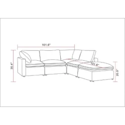 5pc Allandale Modular Sectional Sofa Set - Project 62™ -Lush Living Store GUEST 6fe5734f a99e 4188 b902 bcc9240740b5