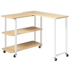 Tangkula Sofa Side Table W/Storage Shelves Mobile End Table Rolling Couch Table Desk For Living Room Bedroom -Lush Living Store GUEST 6fe88e05 9873 4a26 896d f4982d389c15