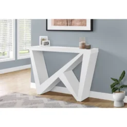 Asymmetrical Based Console Table White - EveryRoom