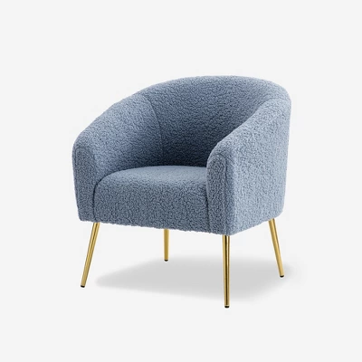 Vicenza Wooden Upholstered Accent Chair Contemporary Living Room Chair Polyester Barrel Chair With Metal Legs For Bedroom | Karat Home 17 Vicenza Wooden Upholstered Accent Chair Contemporary Living Room Chair Polyester Barrel Chair With Metal Legs For Bedroom | Karat Home - Image 15