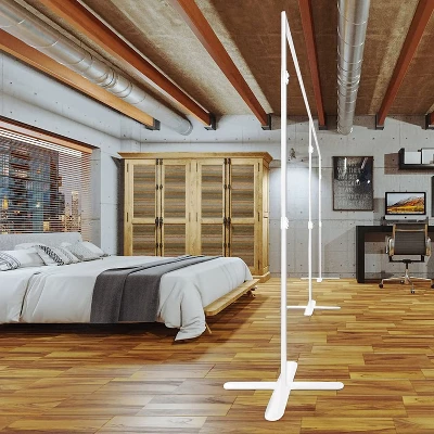 RoomDividersNow End2End Portable Alloy Steel Freestanding Stand, White 4 RoomDividersNow End2End Portable Alloy Steel Freestanding Stand, White - Image 2