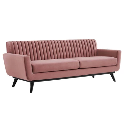 Engage Channel Tufted Performance Velvet Sofa - Modway 4 Engage Channel Tufted Performance Velvet Sofa - Modway - Image 2