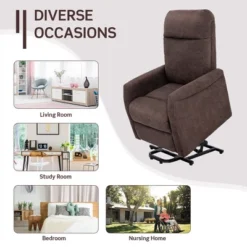 Costway Power Lift Recliner Chair For Elderly Living Room Chair W/ Remote Control GreyBrown -Lush Living Store GUEST 707970eb fc31 4991 b891 7ea4bcfdbd06