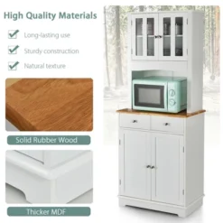 Costway Buffet Hutch Kitchen Storage Cabinet W/ Microwave Stand Storage Shelves -Lush Living Store GUEST 708e8224 e673 44c6 b960 5c9315e8a7cb