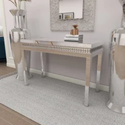 Glam Mirror And Wood Console Table Gold - Olivia & May -Lush Living Store GUEST 7090ba41 79ae 45a3 a076 cd973c4ed29b