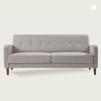 Adair Mid-Century Modern Sofa Couch With Armrest Pockets Tufted Linen Fabric - Mellow 11 Adair Mid-Century Modern Sofa Couch With Armrest Pockets Tufted Linen Fabric - Mellow - Image 9