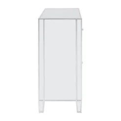 Monroe 3 Door Mirrored Cabinet Silver - Aiden Lane -Lush Living Store GUEST 7115d964 5d94 4ffb b142 42679c4c003b