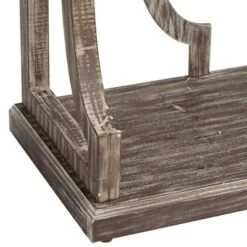 Crestview Collection Farmhouse Rustic Chestnut Wood Console Table 64" X 15" With Bookshelf Brown Antique White Wash 3-Tier For Living Room Entryway -Lush Living Store GUEST 7190e6ae a6f1 44c7 9251 f693215f44ef