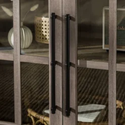 Avalene Modern Farmhouse 4 Door Glass Window Pane TV Stand For TVs Up To 65" - Saracina Home -Lush Living Store GUEST 71a72b5b cad6 4b7c 9000 29ddb499d020