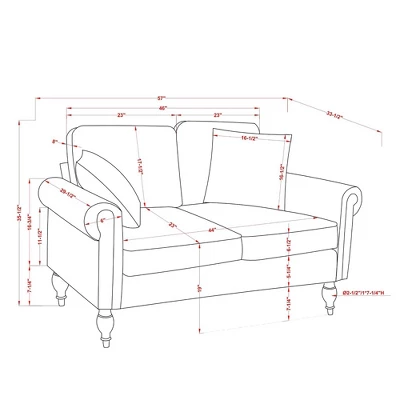 Evok Contemporary Chenille Upholstered Loveseat - MiBasics 11 Evok Contemporary Chenille Upholstered Loveseat - MiBasics - Image 9
