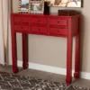 Pomme Accent 6 Drawer Console Table Red - Baxton Studio -Lush Living Store GUEST 71b1289a 547b 45cb 8adc 374134c9eaea