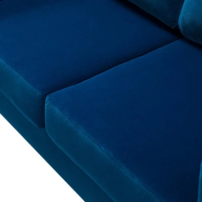 Cephisus 52.4" Contemporary Loveseat For Living Room And Bedroom Comfy Velvet 2-Seater Sofa With Metal Legs | KARAT HOME 7 Cephisus 52.4" Contemporary Loveseat For Living Room And Bedroom Comfy Velvet 2-Seater Sofa With Metal Legs | KARAT HOME - Image 5