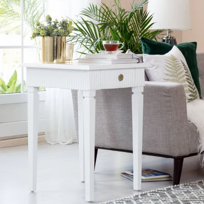 Atwood Side Table With Drawer White - Finch 3 Atwood Side Table With Drawer White - Finch