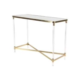 Modern Acrylic Console Table Gold - Olivia & May -Lush Living Store GUEST 72167e08 a558 4df1 9df2 781099204597