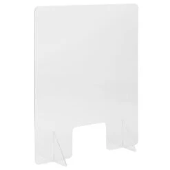 Emma And Oliver Acrylic Free-Standing Register Shield / Sneeze Guard With Pass-Through Opening -Lush Living Store GUEST 721f32ed 8e42 4a64 9a28 cb2ada623115