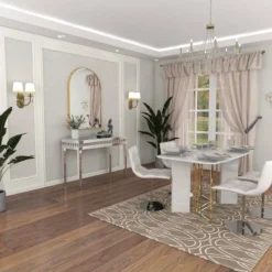 Glam Mirror And Wood Console Table Gold - Olivia & May -Lush Living Store GUEST 727df16e be28 46b7 a449 4068cb8939a3