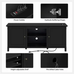 Yaheetech 24.6in Height Mid-century TV Stand TV Console Table Black 11 Yaheetech 24.6in Height Mid-century TV Stand TV Console Table Black -Lush Living Store GUEST 72caec4a b5bf 4a8a 82ad e2e9efbbb4c4