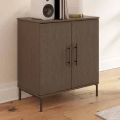 Vivinne Storage Cabinet Gray Oak - Cosmoliving By Cosmopolitan