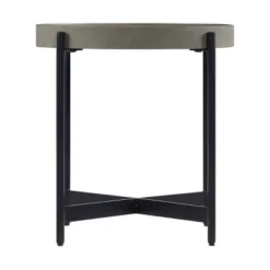 20" Brookline Round Wood With Concrete Coating End Table Concrete Gray - Alaterre Furniture -Lush Living Store GUEST 73182426 3838 4d14 8fda cc9f4046bc22