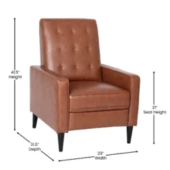 Tufted Upholstered Ergonomic Living Room Recliner - Merrick Lane -Lush Living Store GUEST 7386c819 1e23 4900 9056 a8669959a92e