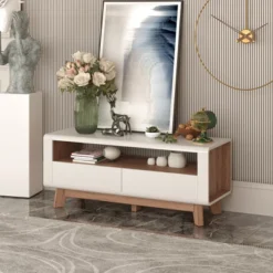 Costway 47'' TV Stand Media Entertainment Center Console W/ 2 Drawers Open Shelve -Lush Living Store GUEST 73a11c00 4935 4a1e 96b7 08700b40c221