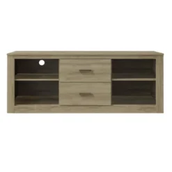 Wooden 2 Drawers And 4 Open Compartments TV Stand For TVs Up To 59" Brown - The Urban Port -Lush Living Store GUEST 74119f23 32fb 4671 82f0 07c80b463b93
