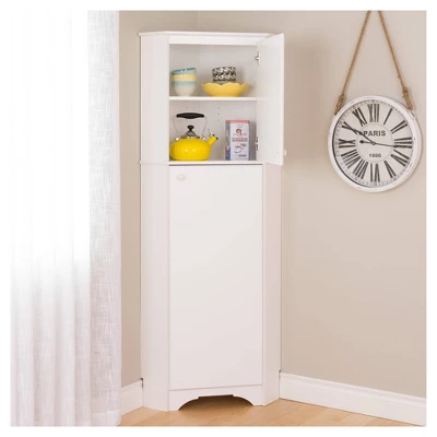 Elite Tall 2 Door Corner Storage Cabinet - Prepac 7 Elite Tall 2 Door Corner Storage Cabinet - Prepac - Image 5