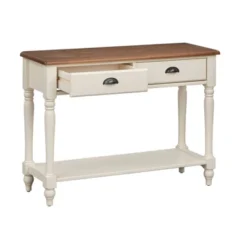 Liza Sofa Table White/Walnut - Buylateral -Lush Living Store GUEST 7454f0f2 7026 4dc4 baf2 2acb197bc89d