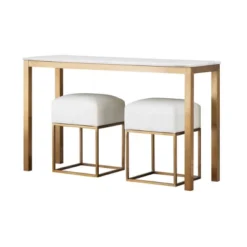 Gloria Marble Top Console Table Avalon Gold - Treasure Trove Accents -Lush Living Store GUEST 748841d3 f10a 4cca a1b8 393f65c0ab52