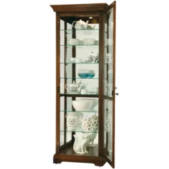Howard Miller 680658 Howard Miller Chesterbrook Curio Cabinet 680658 Cherry Bordeaux